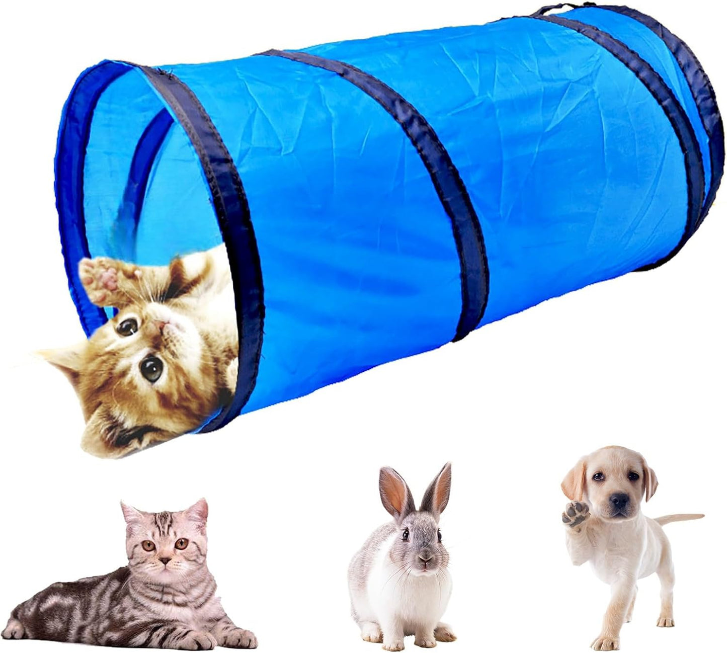 Cat Tunnel for Indoor Small Cats Kittens Rabbits, Foldable Tube Toys