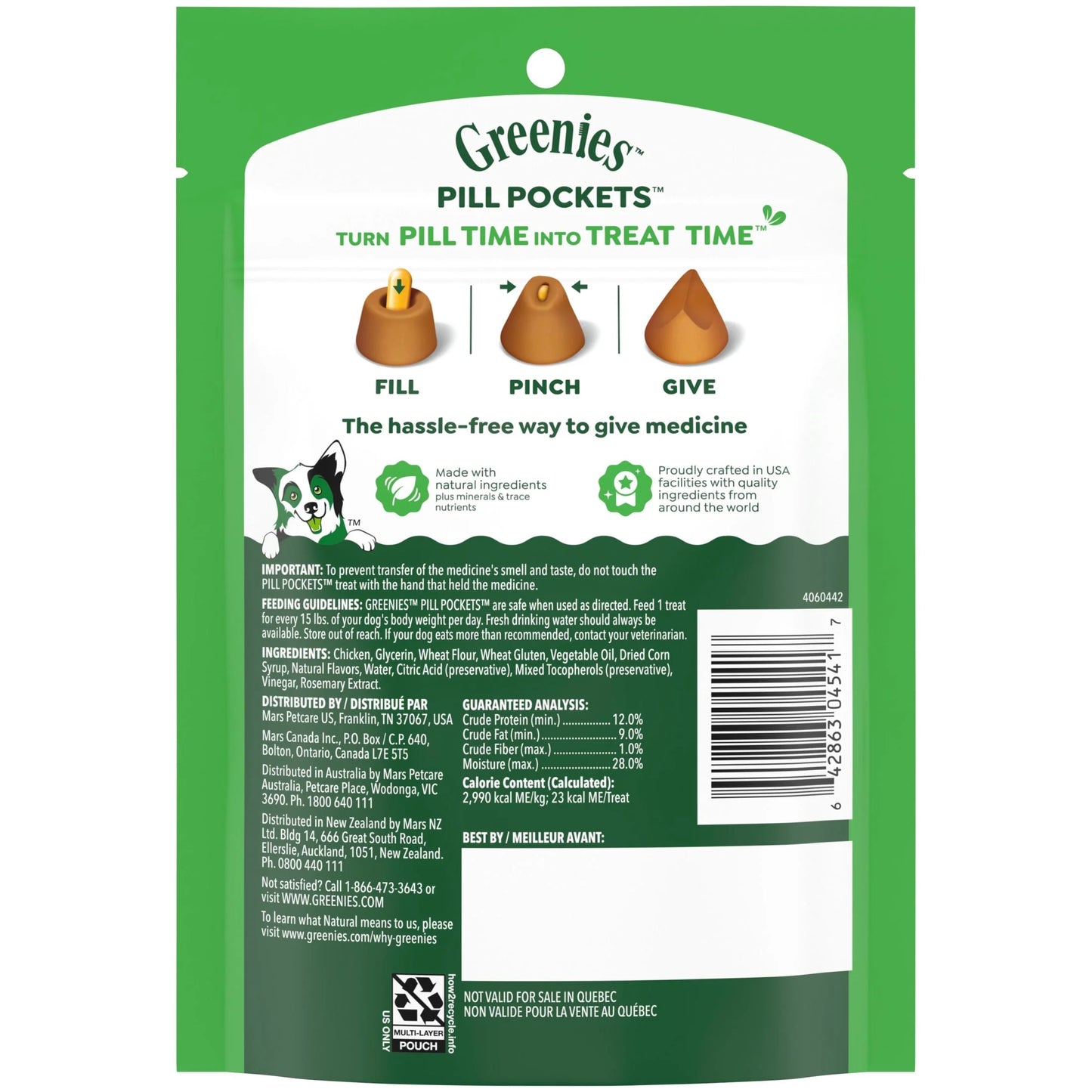 Pill Pockets for Dogs, Capsule Size, Natural Soft Chicken Dog Treats, 30-Pack