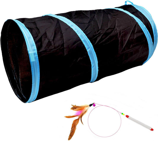 Cat Tunnel for Indoor Small Cats Kittens Rabbits, Foldable Tube Toys