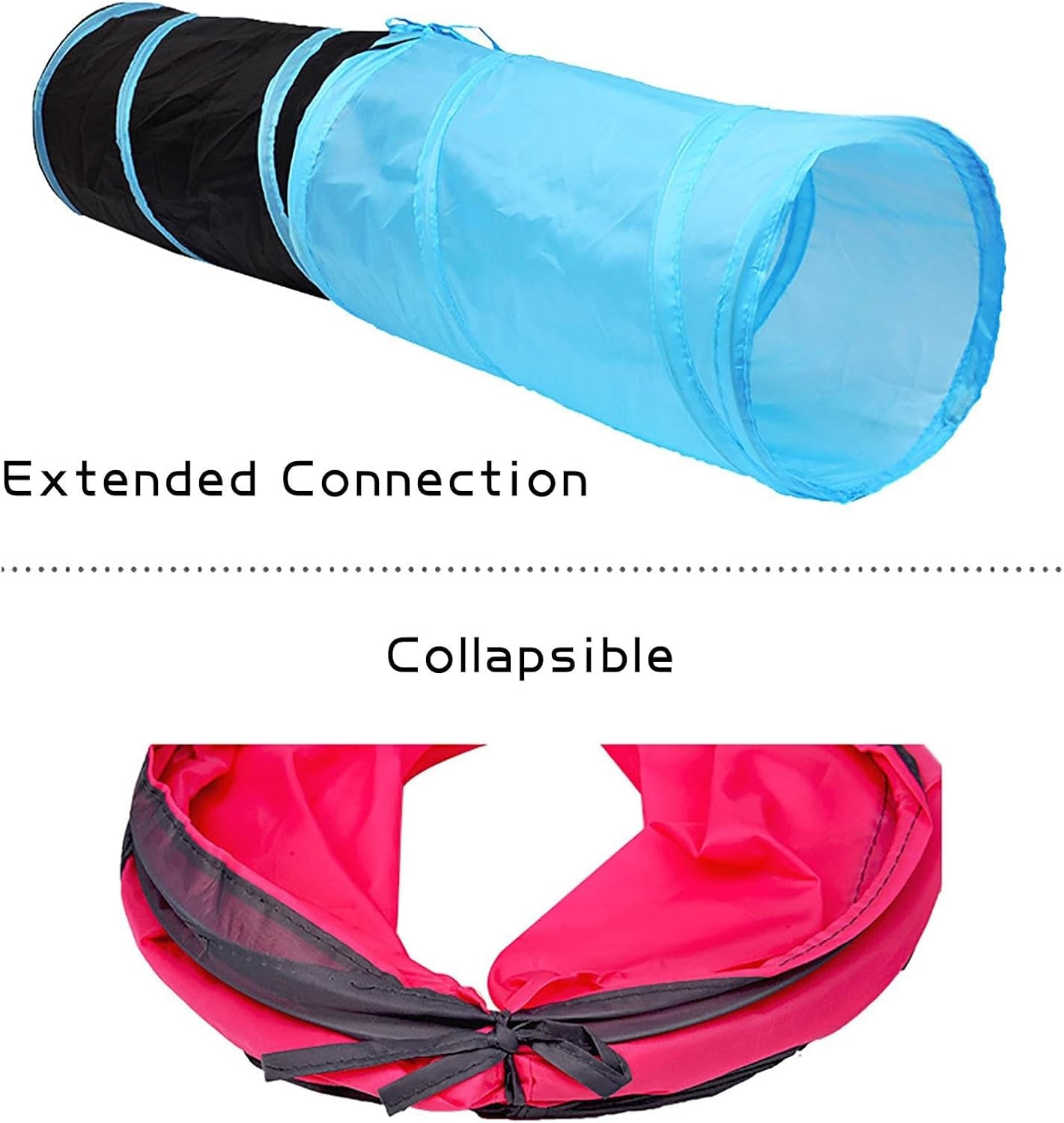 Cat Tunnel for Indoor Small Cats Kittens Rabbits, Foldable Tube Toys
