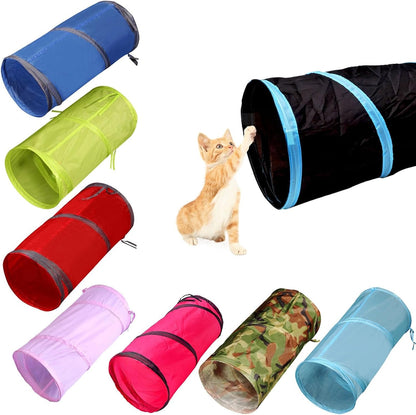 Cat Tunnel for Indoor Small Cats Kittens Rabbits, Foldable Tube Toys